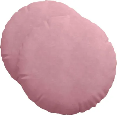 Image de Coussins d'assise vidaXL, lot de 2, rose, Ø 50 x 19 cm, velours