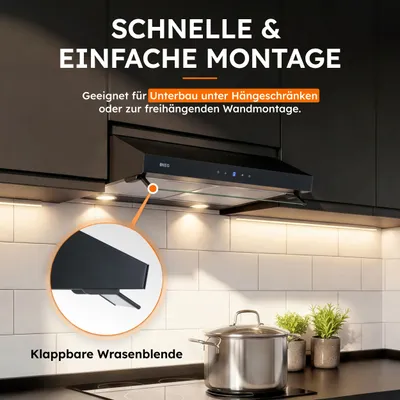 Produktbild von Dunstabzugshaube NEG15-DCSTB+ - 395 m³/h - Modell 2026 - Schwarz