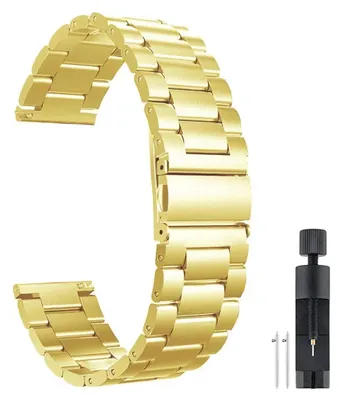Immagine prodotto di Bracciale in acciaio inossidabile per Redmi Watch 3 Active - Chiusura a farfalla - Unisex - Oro