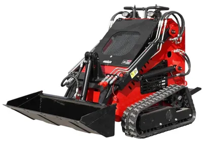 Produktbild von MS360T Minilader - Kompakter Skid Steer Lader - Benzinmotor 13,5 PS - Gummiketten - Für Landwirtschaft - Lager in Deutschland - Gratis Versand