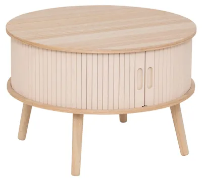 Produktbild von Couchtisch 2 türen "nysos" beige 60x60x40,7cm  - Atmosphera créateur d'intérieur