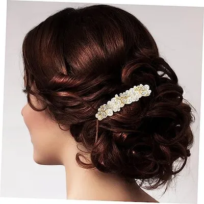Produktbild von Goldener Strasshaarkamm aus einer Legierung für Damen, Brautschmuck für Hochzeiten und Abschlussbälle
