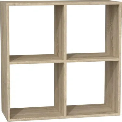 Obrázek produktu pro Topeshop MALAX 2X2 SONOMA, Dub sonoma, 4 police/polic, Dřevotřískové desky, Dřevotřískové desky, ABS (akrylonitril-butadien-styren), 740 mm