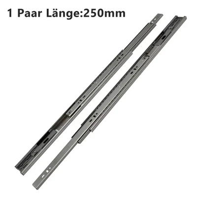 Immagine prodotto di VINGO 1 coppia (2 pezzi) di guide ad estrazione totale per cassetti da 250 mm sistema di chiusura automatica guida telescopica a sfere portata 35 kg
