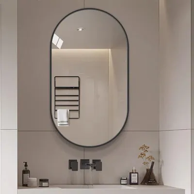 Produktbild von LED Badezimmerspiegel 50×80 cm – rahmenlos, Anti-Beschlag, explosionsgeschützt, vertikal/horizontal montierbar, moderner Wandspiegel mit Sicherheitsglas
