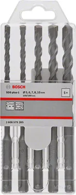 Zdjęcie produktu dla Bosch 2 608 579 285, Młot udarowo-obrotowy, Hammer drill bit, Cegła, Beton, Kamień, SDS Plus, 5 szt.
