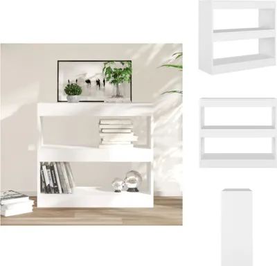 Obrázok produktu pre vidaXL Regál/rozdeľovač izieb biely 80x30x72 cm - Regály a knižnice