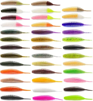 Produktbild von Fishup Tanta 1,5' 4,2cm - 10 Gummiwürmer, Fishup Farben:Lox / Green & Black