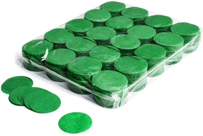 Produktbild von Magic FX Slowfall Konfetti Rund Ø 55mm - Dunkelgrün 1kg