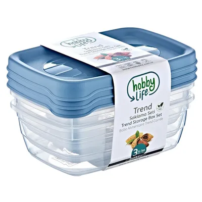 Obrázok produktu pre Dóza na potraviny ORION s vekom SET 3 ks 0,6 l