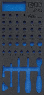 Produktbild von BGS 4054-1 1/3 Werkstattwageneinlage, leer für: Steckschlüsselsatz 6,3 (1/4), 40-tlg.