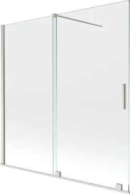 Obrázok produktu pre Mexen Velar 2-krídlová posuvná vaňová zástena 160 x 150 cm, transparentná, brúsený nikel - 896-160-000-01-97