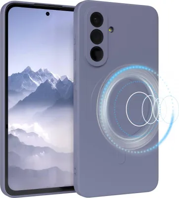 Produktbild von EAZY CASE - Silikonhülle magnetisch für Samsung Galaxy A36, Hülle Silikon, weich stoßfeste Magnet Handyhülle, Schutzhülle mit Kameraschutz, TPU Bumper in Blau