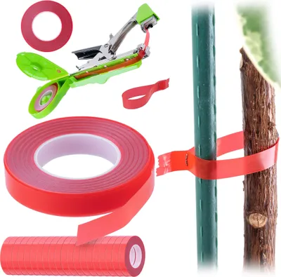 Zdjęcie produktu dla Zestaw taśm ogrodowych KADAX, 11 mm x 25 m, czerwony, 20 szt