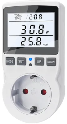 Immagine prodotto di Contatore di energia, misuratore dei costi energetici con retroilluminazione LCD, protezione da sovraccarico da 3680 W