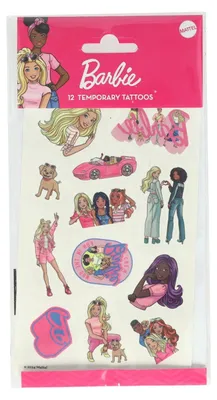 Image de Tatouages créatifs pour groupes de bricolage Barbie, 12 pièces.