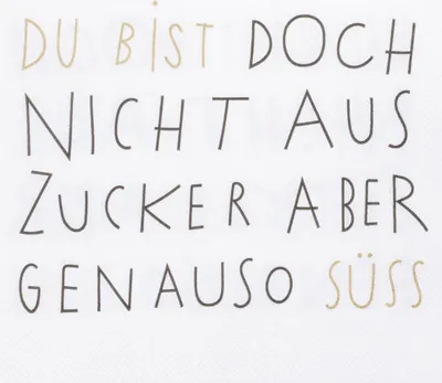 Produktbild von Cocktailserviette "Nicht aus Zucker"