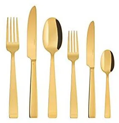 Productafbeelding van Sambonet Flat Edelstahl/PVD Gold Besteck 36tlg.Vh. S0015-S00017-62712G83 /Abverkauf nur solange Vorrat reicht