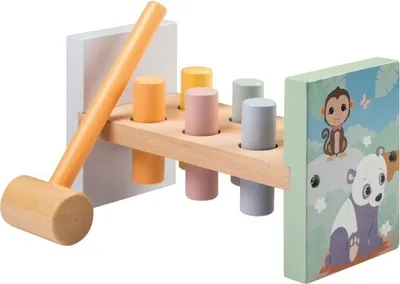 Zdjęcie produktu dla Drewniana ławka z młotkiem Joueco Wildies Family