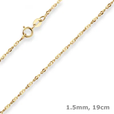 Produktbild von 1,5mm Armband Fantasiekette Goldarmband Armschmuck aus 750 Gold Gelbgold 19cm