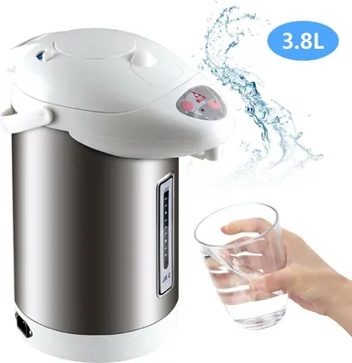 Produktbild von 750W 3,8L Elektrischer Wasserkocher Edelstahl Wasserkessel Heißwasserspender Glühweinkocher Wasserkessel Dispender Teemaschine Teeautomat (Gold)
