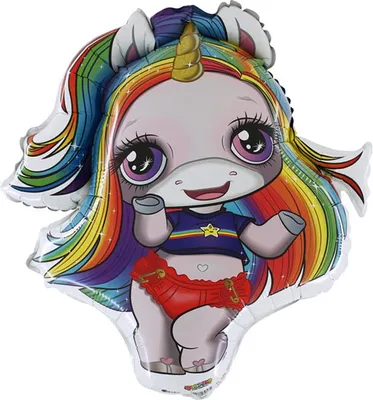 Obrázek produktu pro Poopsie Rainbow Brightstar fóliový balón 30"