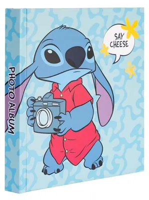 Produktbild von Disney, Tropisches Stitch Fotoalbum 16x16 cm mit 22 steifen Taschen, Blau