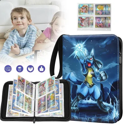 Produktbild von Pokémon Sammelalbum, Sammelkarten Album 4 Tasche, 50 Seiten 400 Karten, Kompatibel Diverse Karten - Lucario