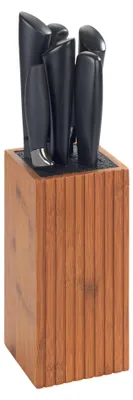 Produktbild von WENKO Messerblock mit Borsteneinsatz Mod. Mera, aus geräuchertem Bambus