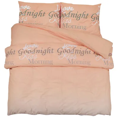 Image de vidaXL Ensemble de literie rose 220x240 cm coton