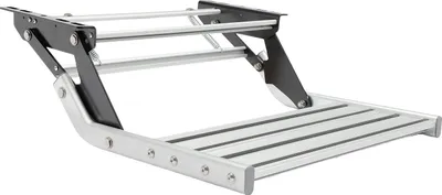 Produktbild von Wohnwagen Trittstufe - Klappbare Einzelstufe 54 x 61 cm - Aluminiumlegierung - Einstieg für Wohnmobile, Wohnwagen, LKW - Silber
