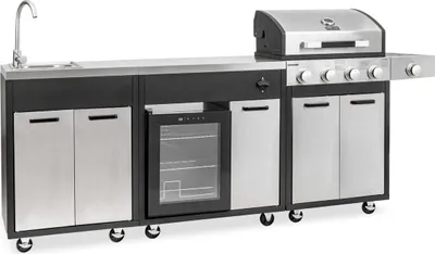 Produktbild von nabbi Záhradná kuchyňa Baster K4PLUS - čierna / chróm