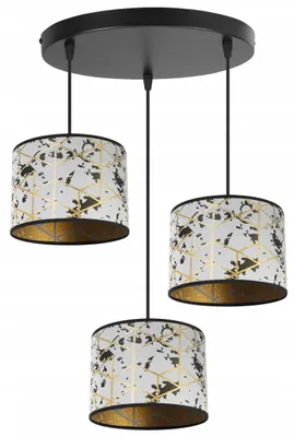 Obrázok produktu pre Závesná lampa, stropný luster, tienidlo, zlatý vzor