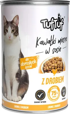 Produktbild von TUF TUF Pieces of meat in sauce with poultry - nassfutter für Katzen - 415g