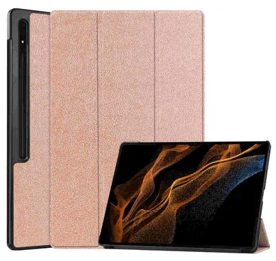 Image de Étui 3 volets Wake UP Smart Cover rose pour Samsung Galaxy Tab S8 Ultra - Neuf