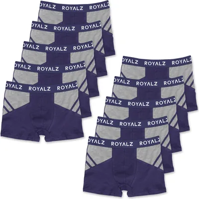 Produktbild von ROYALZ Boxershorts Herren Unterhose 10er Pack Sport-Look Sportiv Männer Unterwäsche men 10 Set (95% Baumwolle / 5% Elasthan)