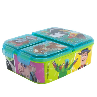 Image de La Granja de Zenón Boîte à pain pour enfants - Boîte à lunch avec 3 compartiments & design sympa