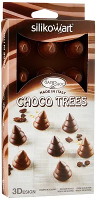 Imagen del producto de Molde de silicona para chocolate con forma de árboles en 3D - Silikomart