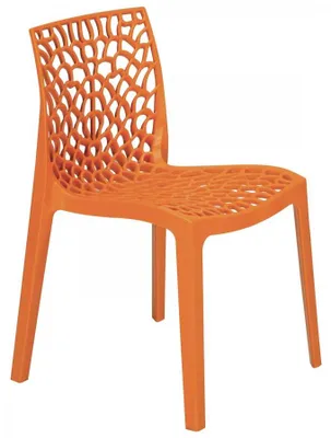 Image de Chaise Gruvyer en polypropylène orange
