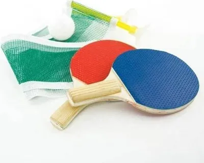 Produktbild von Ping Pong Set für universelle Tischtennisnutzung – 2 Schläger, 3 Bälle, 1 Netz, 2 Klemmen für Tischspiele