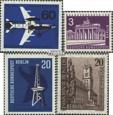 Produktbild von Briefmarken Berlin (West) 1962 Mi 230,231,232,233 (kompl.Ausg.) postfrisch Luftpost