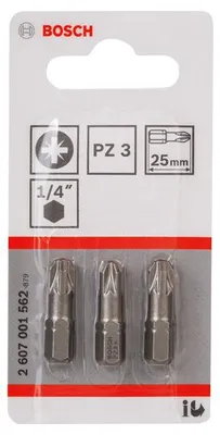 Produktbild von Schrauberbit Extra-Hart PZ 3, 25 mm, 3er-Pack