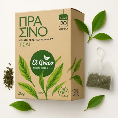 Produktbild von El Greco Grüner Tee 26 g (20 Teebeutel)