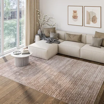Produktbild von Tapiso Teppich COMO Modern Abstrakt Kurzflor Beige Creme 80 x 150 cm