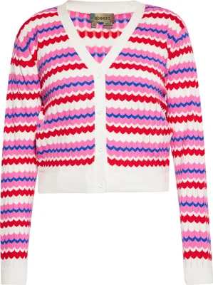 Produktbild von ebeeza damen strickjacke - wollweiss mehrfarbig, S