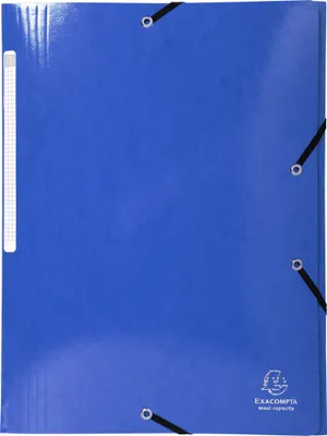 Image de Exacompta 25x Chemise à élastiques 3 rabats Maxi 425gm2 A4 Bleu foncé 55832E