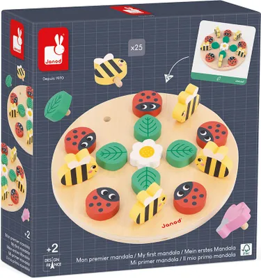 Image de Janod - Jouets Mandala Jardin - Jeu de dessin créatif pour enfants