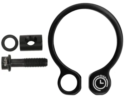 Obrázok produktu pre Hliníková zliatina titánu – držiak sedla s maticou a skrutkou, čierny, 31,8 mm, vhodný pre horské a cestné bicykle