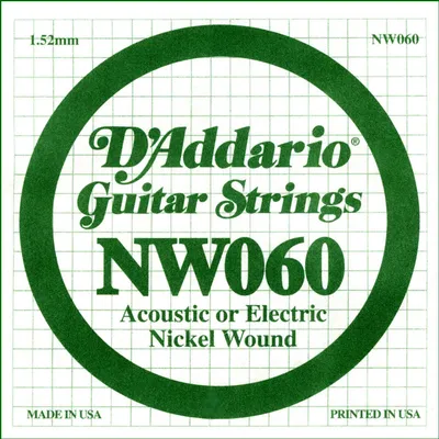 Produktbild von D'Addario Single Nickel Wound .060 Saite