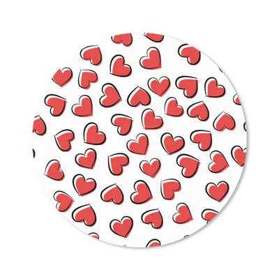 Produktbild von MuchoWow® Mauspad Mousepad Valentinstag - Herz - Muster 20x20 cm - Mousepads - Maus Mat - Pad - Mausunterlage - Schreibtischmatte